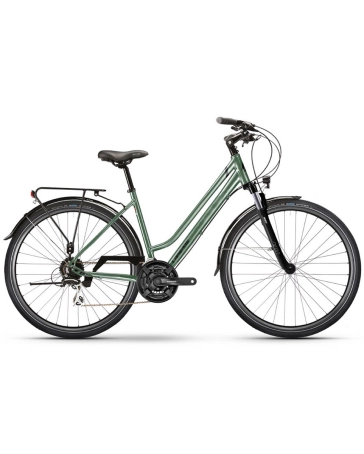 Velo trekking Femme TREKKING 2.0 LOW Vert MONDOVELO LESNEVEN